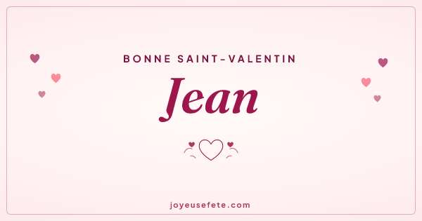 Image « Bonne Saint-Valentin Jean » au format large