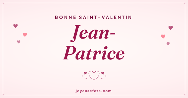 Image « Bonne Saint-Valentin Jean-Patrice » au format large