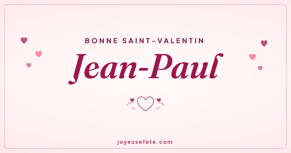 Image « Bonne Saint-Valentin Jean-Paul » au format large