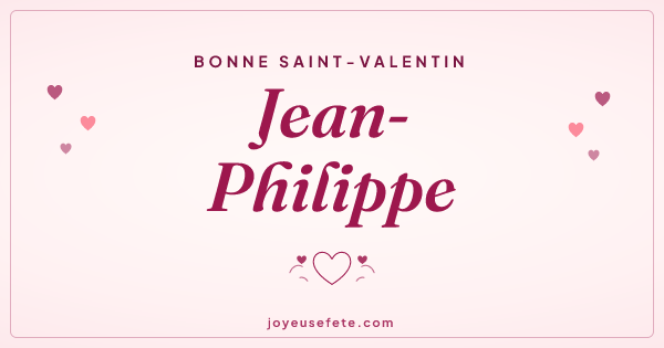 Image « Bonne Saint-Valentin Jean-Philippe » au format large