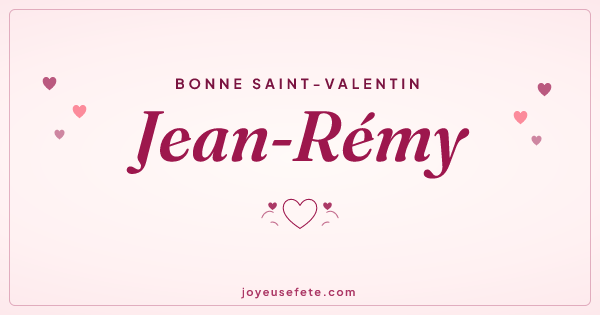 Image « Bonne Saint-Valentin Jean-Rémy » au format large