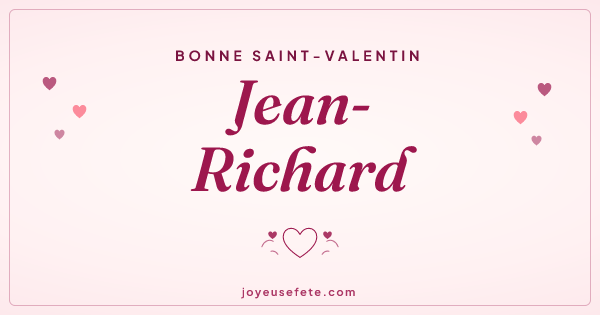 Image « Bonne Saint-Valentin Jean-Richard » au format large