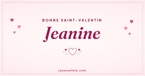 Image « Bonne Saint-Valentin Jeanine » au format large