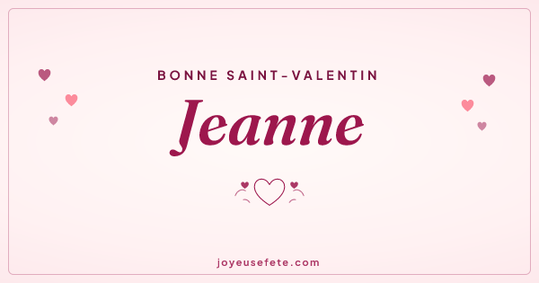 Image « Bonne Saint-Valentin Jeanne » au format large