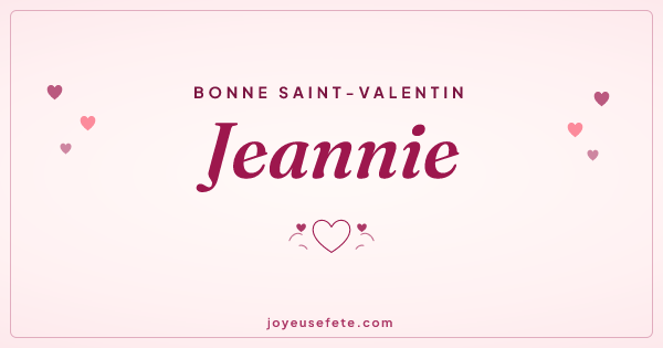 Image « Bonne Saint-Valentin Jeannie » au format large