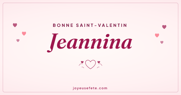 Image « Bonne Saint-Valentin Jeannina » au format large