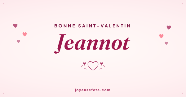 Image « Bonne Saint-Valentin Jeannot » au format large
