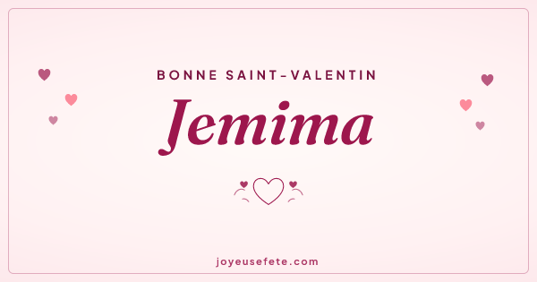 Image « Bonne Saint-Valentin Jemima » au format large