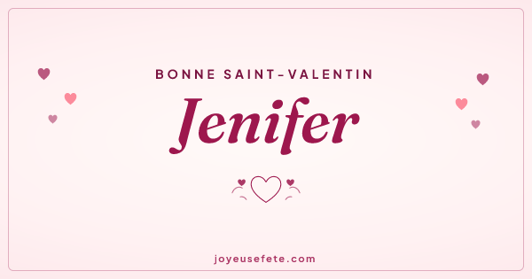 Image « Bonne Saint-Valentin Jenifer » au format large