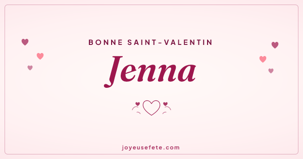 Image « Bonne Saint-Valentin Jenna » au format large
