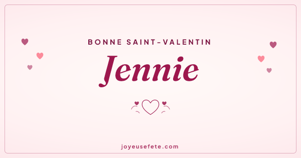 Image « Bonne Saint-Valentin Jennie » au format large