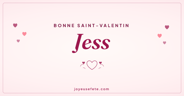 Image « Bonne Saint-Valentin Jess » au format large