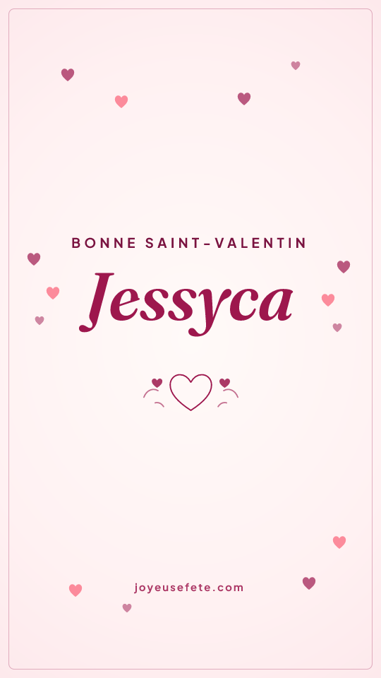 Image « Bonne Saint-Valentin Jessyca » au format story