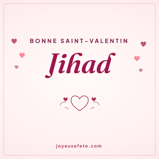 Image carrée « Bonne Saint-Valentin Jihad » pour WhatsApp