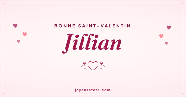Image « Bonne Saint-Valentin Jillian » au format large