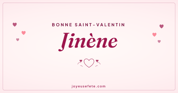 Image « Bonne Saint-Valentin Jinène » au format large