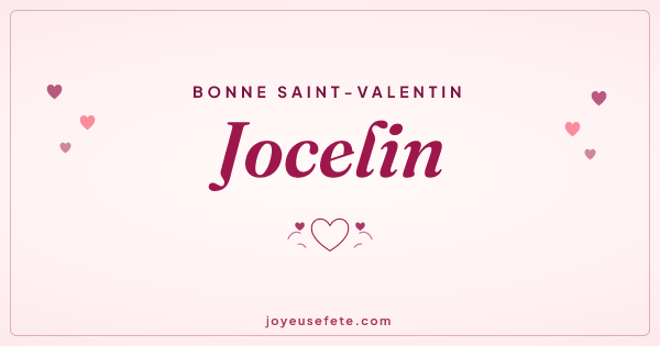 Image « Bonne Saint-Valentin Jocelin » au format large