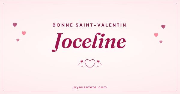 Image « Bonne Saint-Valentin Joceline » au format large