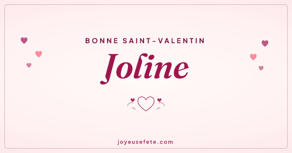 Image « Bonne Saint-Valentin Joline » au format large