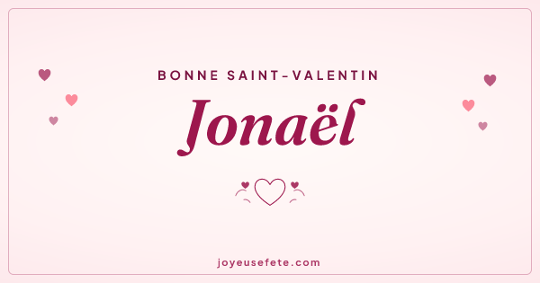 Image « Bonne Saint-Valentin Jonaël » au format large