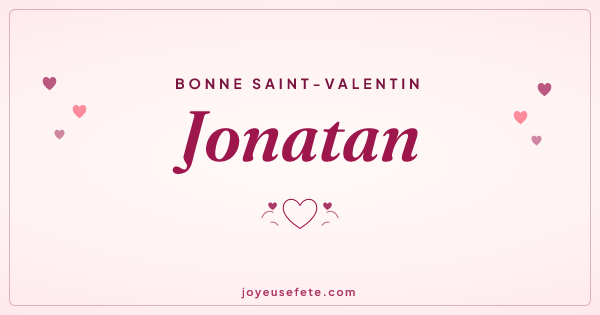 Image « Bonne Saint-Valentin Jonatan » au format large