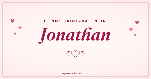 Image « Bonne Saint-Valentin Jonathan » au format large