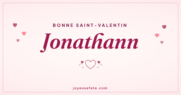 Image « Bonne Saint-Valentin Jonathann » au format large