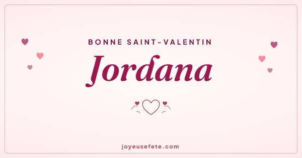 Image « Bonne Saint-Valentin Jordana » au format large