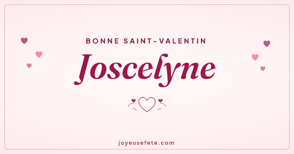 Image « Bonne Saint-Valentin Joscelyne » au format large