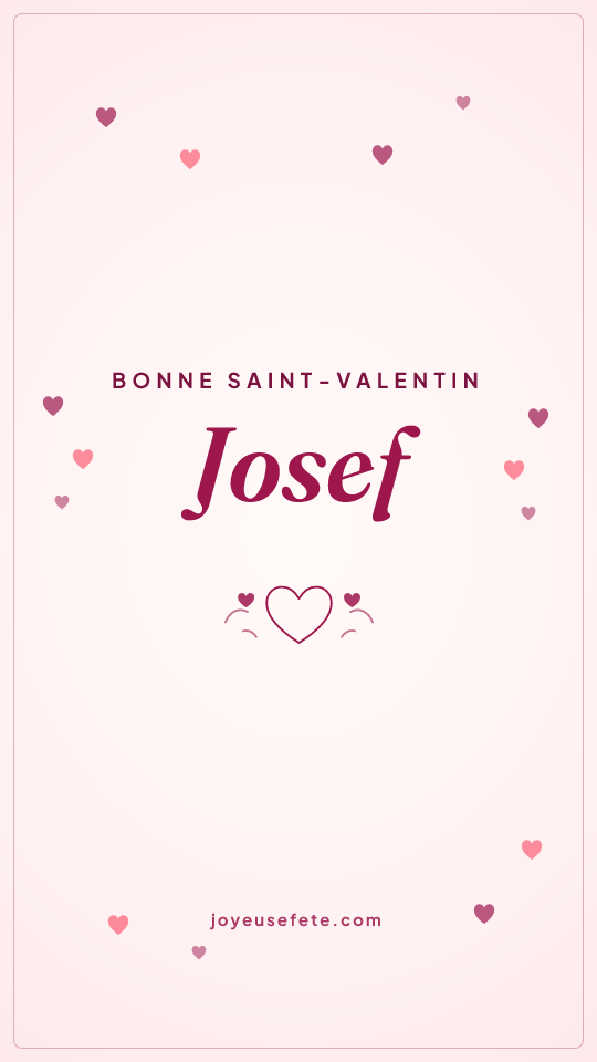 Image « Bonne Saint-Valentin Josef » au format story