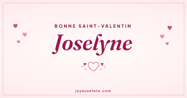 Image « Bonne Saint-Valentin Joselyne » au format large