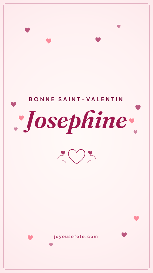Image « Bonne Saint-Valentin Josephine » au format story