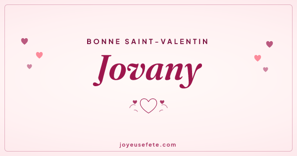 Image « Bonne Saint-Valentin Jovany » au format large