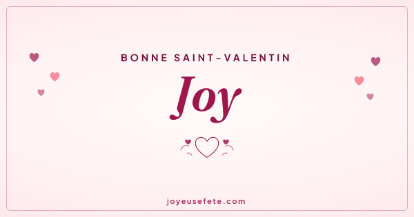 Image « Bonne Saint-Valentin Joy » au format large