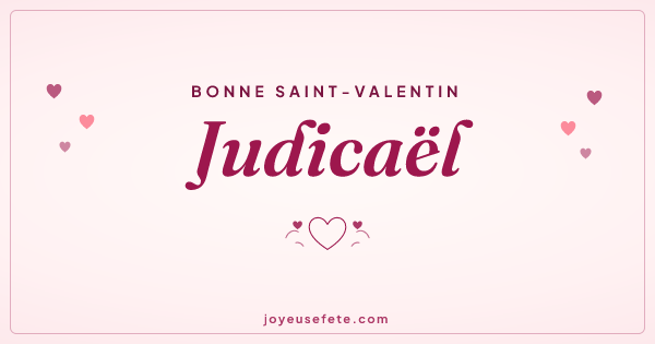 Image « Bonne Saint-Valentin Judicaël » au format large