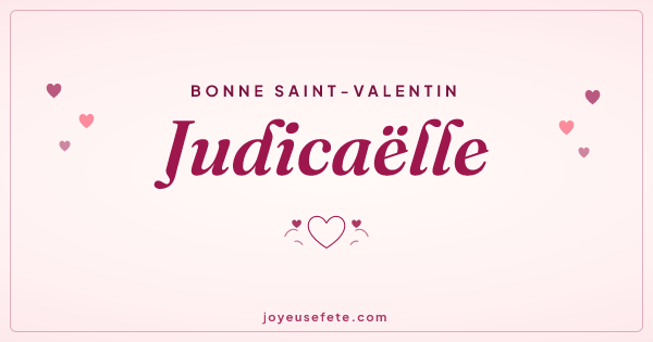 Image « Bonne Saint-Valentin Judicaëlle » au format large