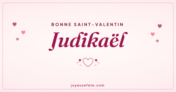 Image « Bonne Saint-Valentin Judikaël » au format large