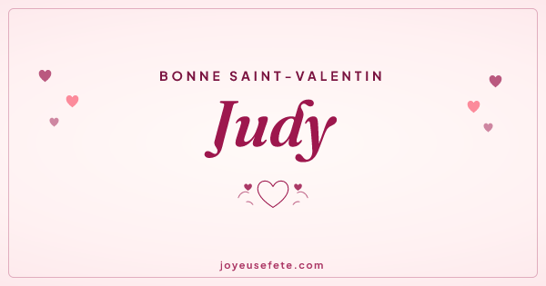 Image « Bonne Saint-Valentin Judy » au format large