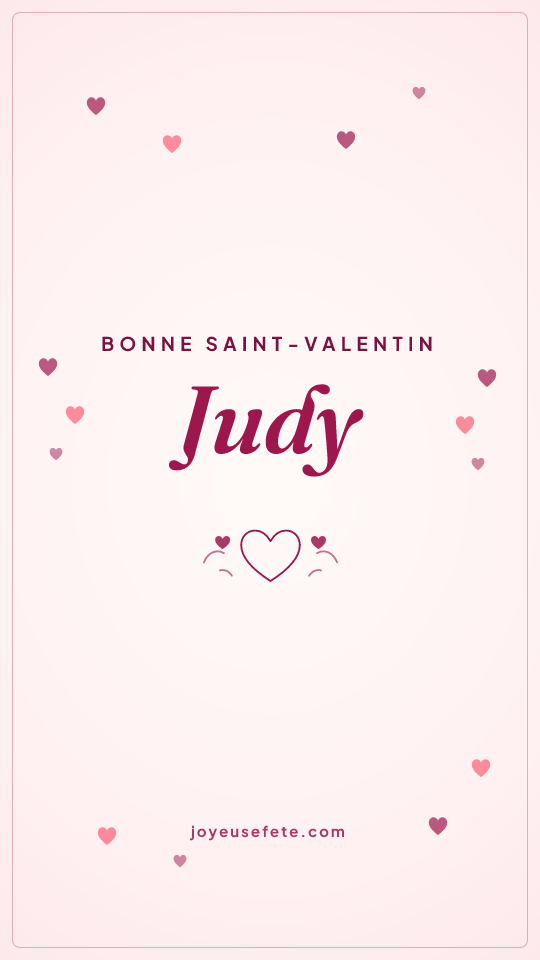 Image « Bonne Saint-Valentin Judy » au format story