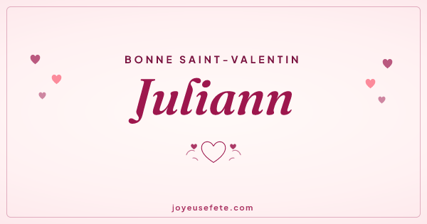 Image « Bonne Saint-Valentin Juliann » au format large