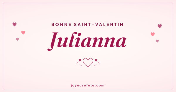 Image « Bonne Saint-Valentin Julianna » au format large