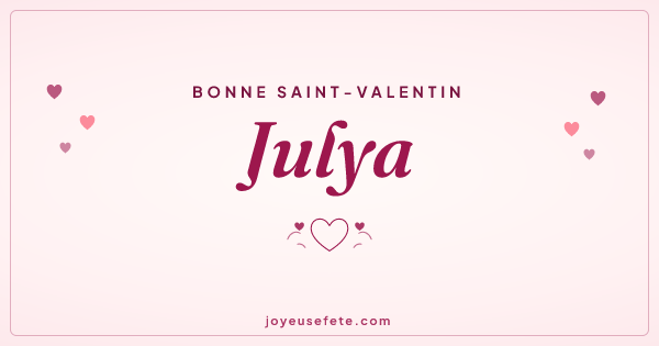 Image « Bonne Saint-Valentin Julya » au format large