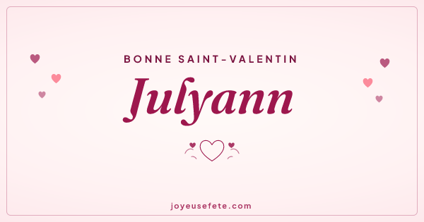 Image « Bonne Saint-Valentin Julyann » au format large