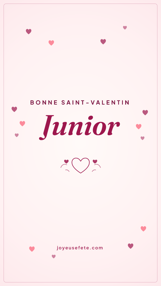 Image « Bonne Saint-Valentin Junior » au format story
