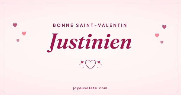 Image « Bonne Saint-Valentin Justinien » au format large