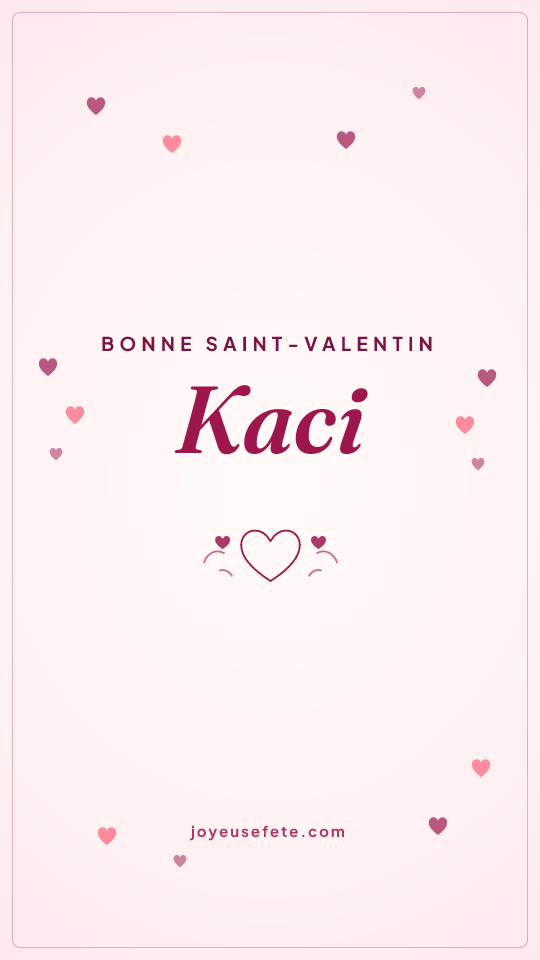 Image « Bonne Saint-Valentin Kaci » au format story