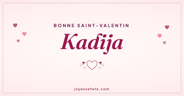 Image « Bonne Saint-Valentin Kadija » au format large
