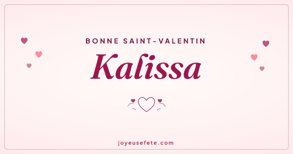 Image « Bonne Saint-Valentin Kalissa » au format large
