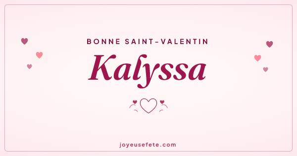 Image « Bonne Saint-Valentin Kalyssa » au format large
