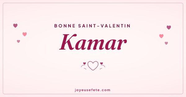 Image « Bonne Saint-Valentin Kamar » au format large